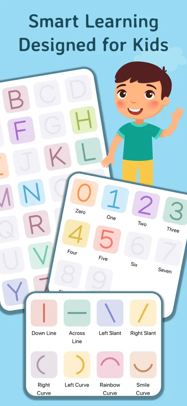 Learnzy letter and number learning activities